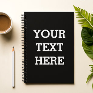 Cuaderno Agregue su propio texto personalizado aquí en negr