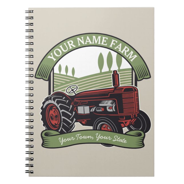 Cuaderno Agricultor de campo de cultivo de cosecha de vinta (Frente)