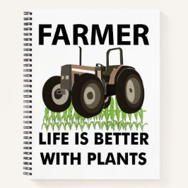 Cuaderno Agricultor de campo de tractores agrícolas