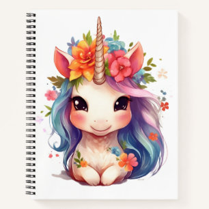 Cuaderno Agua Adorablemente Cuidada Bebé Unicornio