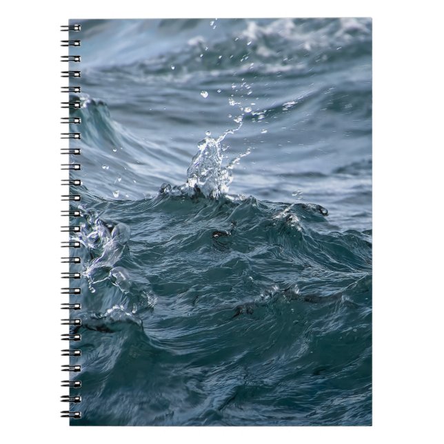 Cuaderno Agua Azul del lago Michigan (Frente)