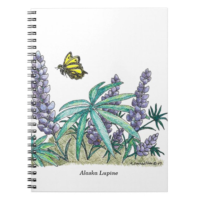 Cuaderno Agua de Alaska Lupine (Frente)