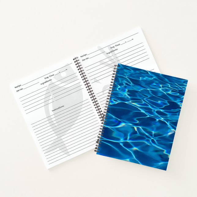 Cuaderno Agua de la piscina azul oscura (Interior)