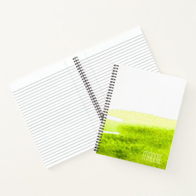 Cuaderno Agua de lima de hierba verde mínima (Interior)