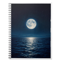 Cuaderno Agua de Luna Llena Reflexión Luz de Luna Abstracto