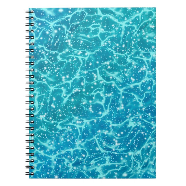 Cuaderno Agua de mar azul con paracaídas (Frente)