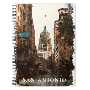 Cuaderno Agua de viaje de la ciudad de San Antonio Texas