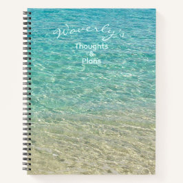 Cuaderno Agua poco profunda Turquesa y Arena personalizada