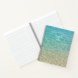 Cuaderno Agua poco profunda Turquesa y Arena personalizada