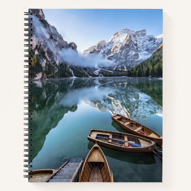 Cuaderno Agua | Pragser Wildsee Dolomitas Italia (Anverso)