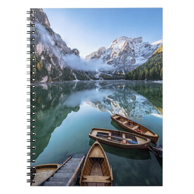 Cuaderno Agua | Pragser Wildsee Dolomitas Italia (Frente)