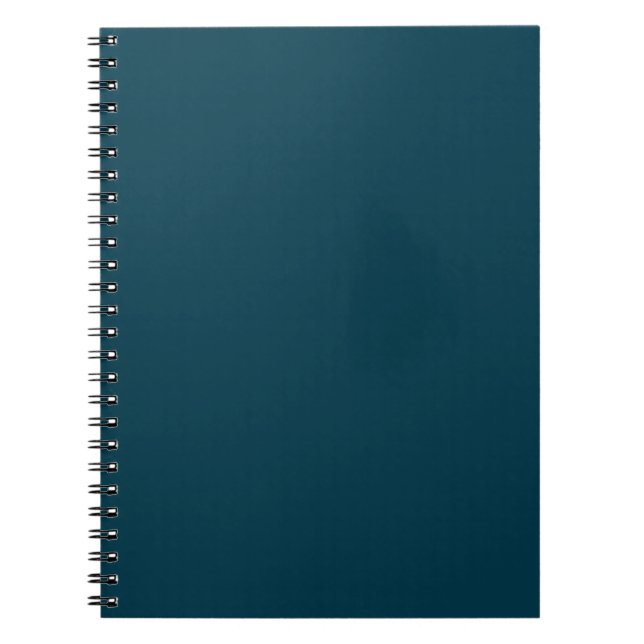 Cuaderno Agua profunda y sólida azul verde azulado (Frente)