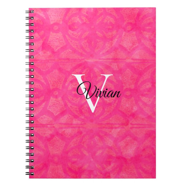 Cuaderno Agua rosa brillante (Frente)