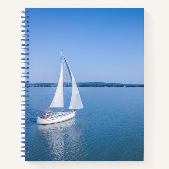 Cuaderno Agua | Yate en el Lago Balaton en Hungría (Anverso)