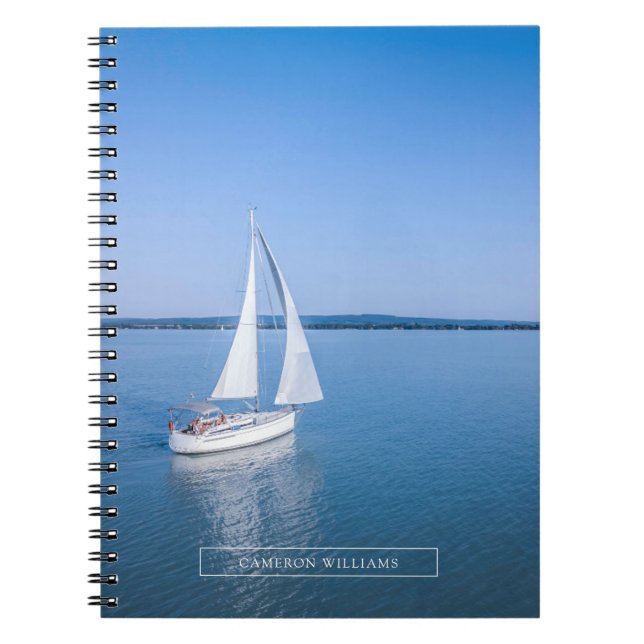 Cuaderno Agua | Yate en el Lago Balaton en Hungría (Frente)