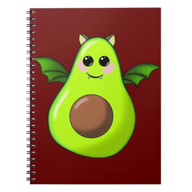 Cuaderno aguacate de murciélago (Frente)