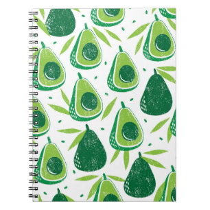 Cuaderno Aguacate, estampado texturado, patrón sin fisuras.