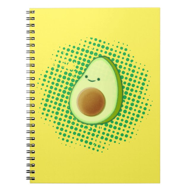 Cuaderno Aguacate Personalizado Cuto Sobre Vórtex Molesto (Frente)