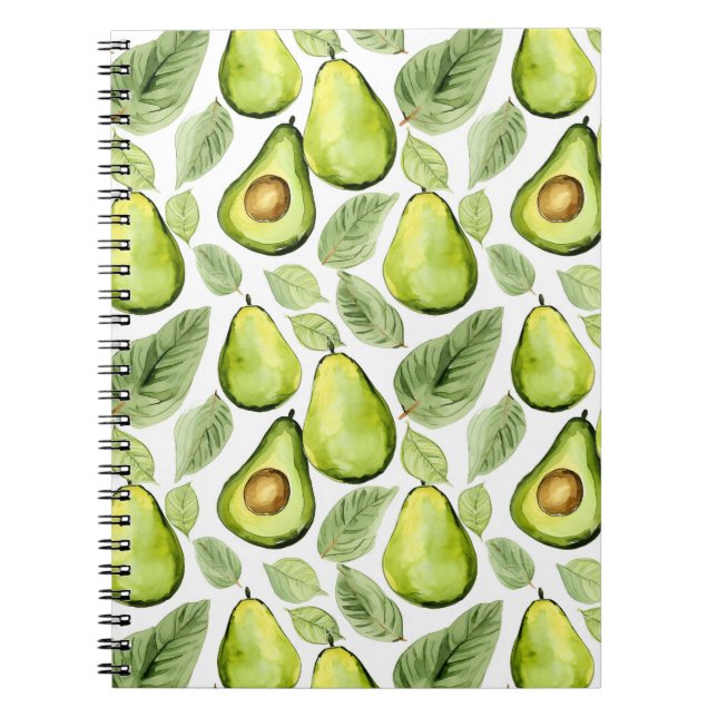 Cuaderno Aguacates Hojas Verdes   (Frente)