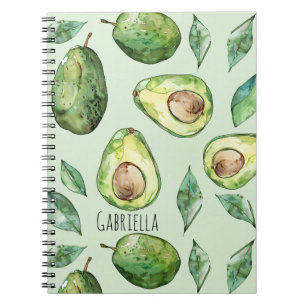 Cuaderno Aguacates verdes y hojas
