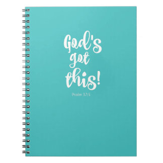 Cuaderno Aguamarina "dios conseguido esto!" diario de la fe
