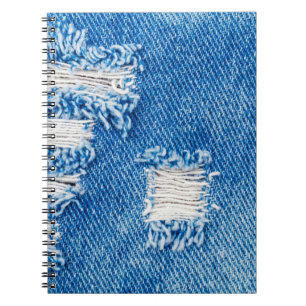 Cuaderno Aguantar a Denim Jeans. Destruido y destruido: Blu