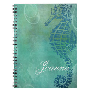 Cuaderno Aguas azules, caballitos de mar y florecimiento