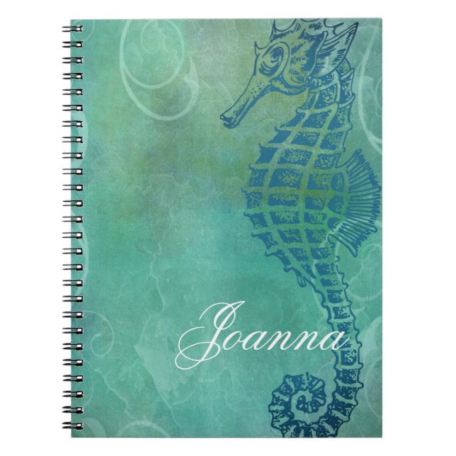 Cuaderno Aguas azules, caballitos de mar y florecimiento (Frente)