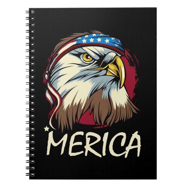 Cuaderno Águila 4 De Julio Estadounidense (Frente)