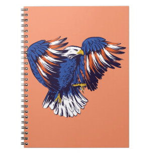 Cuaderno Águila Americana con Colores de la Bandera de EE.
