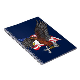 Cuaderno Águila americana con cruz