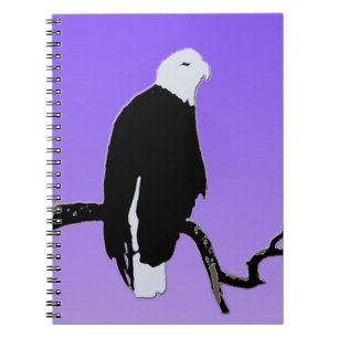 Cuaderno Águila calva al atardecer - Original Arte de Vida