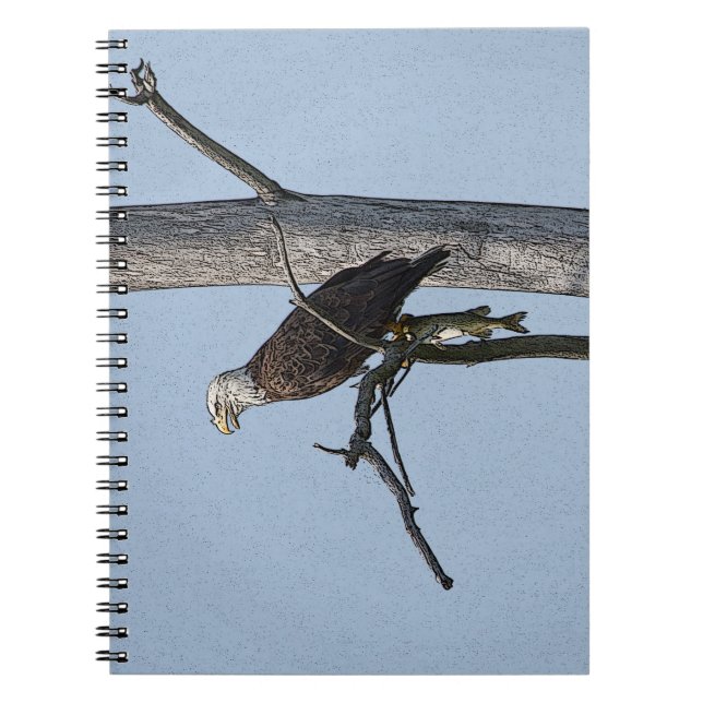 Cuaderno Águila calva con pescado (Frente)