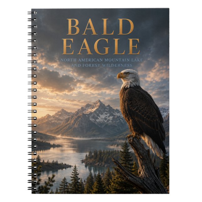 Cuaderno Águila Calva Lago de Montaña ANIMALES (Frente)