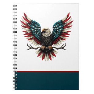 Cuaderno Águila calva norteamericana/estadounidense patriót