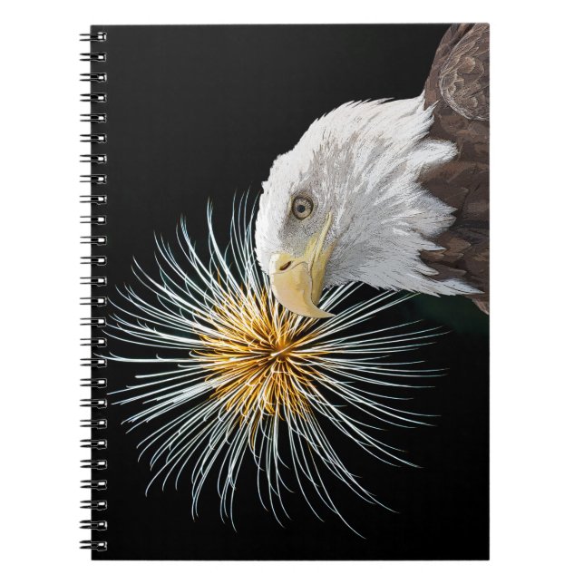 Cuaderno Águila calva y fuegos artificiales (Frente)
