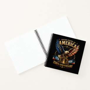 Cuaderno Águila del 250 aniversario de Estados Unidos de Am