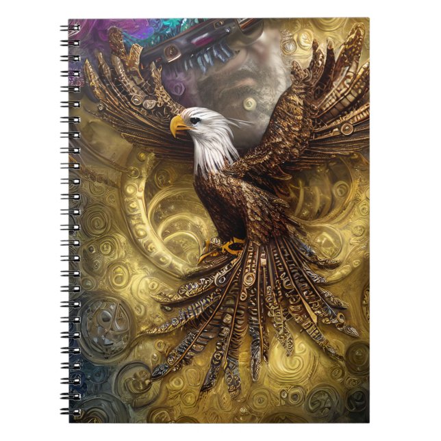 Cuaderno Aguila encantadora de steampunk (Frente)