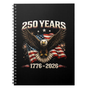 Cuaderno Águila patriótica de EE. UU. 250 Aniversario 250º 