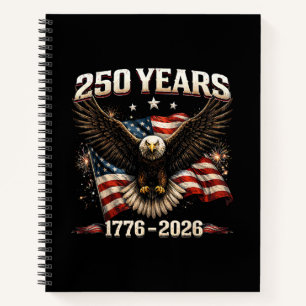 Cuaderno Águila Patriótica de los Estados Unidos 250 Aniver