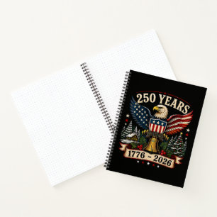 Cuaderno Águila patriótica de Navidad del 250 aniversario d