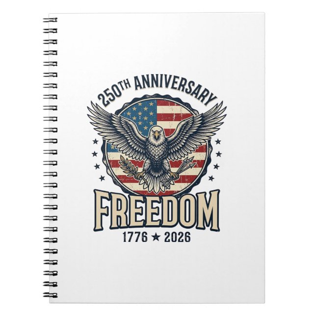 Cuaderno Águila Patriótica del 250 Aniversario de la Libert (Frente)