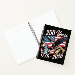 Cuaderno Águila patriótica estadounidense del 4 de julio