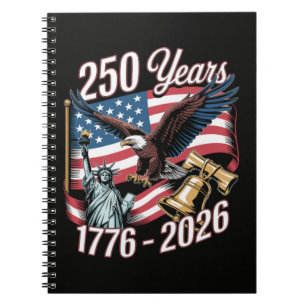 Cuaderno Águila patriótica estadounidense del 4 de julio