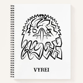 Cuaderno Águila Tribal Negra y Blanca