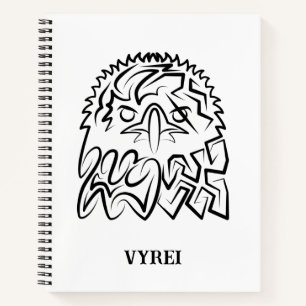Cuaderno Águila Tribal Negra y Blanca