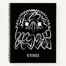 Cuaderno Águila Tribal Negra y Blanca