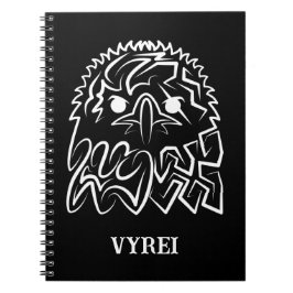 Cuaderno Águila Tribal Negra y Blanca