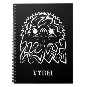 Cuaderno Águila Tribal Negra y Blanca