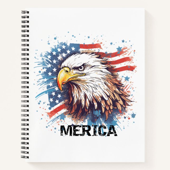 Cuaderno Águila vintage americana (Anverso)